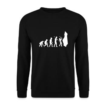 Bouldern Klettern Climbing - Unisex Pullover - Schwarz - Vorne - Alina (178cm) & Michal (187cm)
