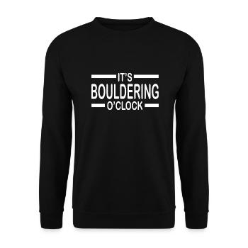 Bouldern Klettern Climbing - Unisex Pullover - Schwarz - Vorne - Alina (178cm) & Michal (187cm)