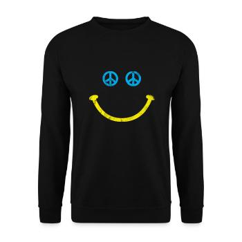 Frieden Freiheit - Unisex Pullover - Schwarz - Vorne - Alina (178cm) & Michal (187cm)