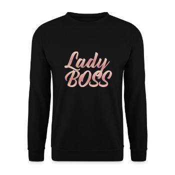 lady boss - Unisex Pullover - Schwarz - Vorne - Alina (178cm) & Michal (187cm)
