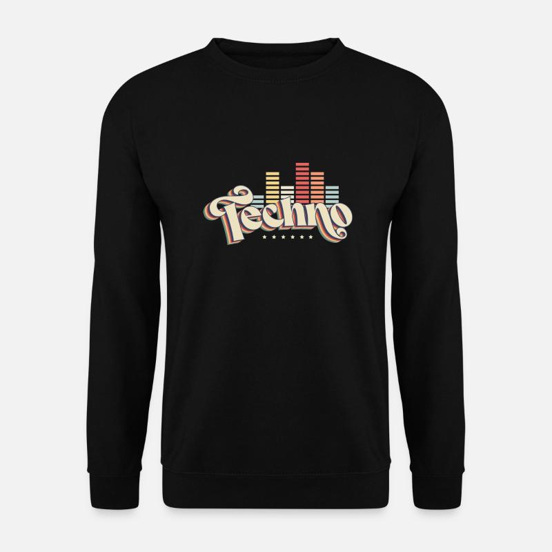 Techno - Unisex Pullover - Schwarz