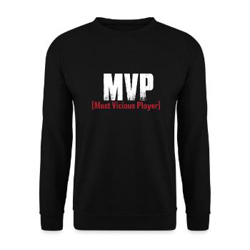 Gaming Shirt - Most Vicious Player in schwarz - Unisex Pullover - Schwarz - Vorne - Alina (178cm) & Michal (187cm)