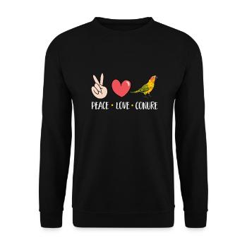 Molinasittich Perroquet Oiseau Perruche du Soleil - Sweat-shirt Unisexe - noir - Devant - Alina (178cm) & Michal (187cm)
