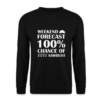 Menuiserie Prévisions week-end Travail du bois - Sweat-shirt Unisexe - noir - Devant - Alina (178cm) & Michal (187cm)