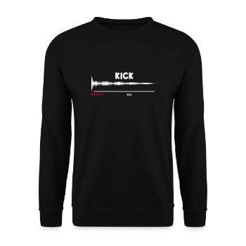 Synthesizer Kick Drum Synth DAW Transient Tail - Unisex Sweatshirt - black - Front - Alina (178cm) & Michal (187cm)