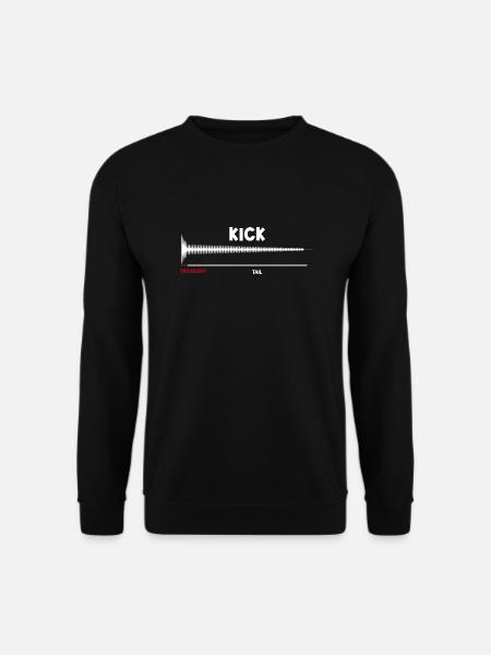 Synthesizer Kick Drum Synth DAW Transient Tail - Unisex Sweatshirt - black