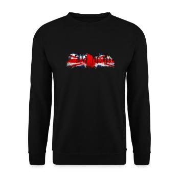 Angleterre Royaume-Uni Londres Anglais britannique Royaume-Uni - Sweat-shirt Unisexe - noir - Devant - Alina (178cm) & Michal (187cm)