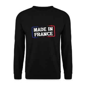 Hergestellt in Frankreich - Unisex Pullover - Schwarz - Vorne - Alina (178cm) & Michal (187cm)