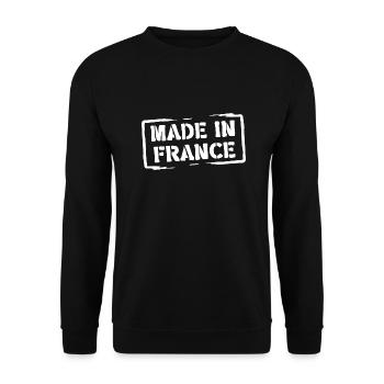 Hergestellt in Frankreich - Unisex Pullover - Schwarz - Vorne - Alina (178cm) & Michal (187cm)