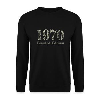 1970 - Sweat-shirt Unisexe - noir - Devant - Alina (178cm) & Michal (187cm)