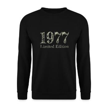 1977 - Sweat-shirt Unisexe - noir - Devant - Alina (178cm) & Michal (187cm)