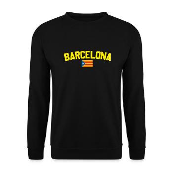 Barcelona - Unisex Sweatshirt - black - Front - Alina (178cm) & Michal (187cm)