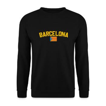 Barcelona Catalonia - Unisex Sweatshirt - black - Front - Alina (178cm) & Michal (187cm)