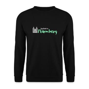 Verliebt in Nürnberg - Unisex Pullover - Schwarz - Vorne - Alina (178cm) & Michal (187cm)