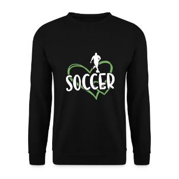 Sport Heart Soccer - Unisex Pullover - Schwarz - Vorne - Alina (178cm) & Michal (187cm)