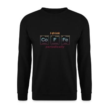 COFFEE - with elements of the persiode system - Unisex Sweatshirt - black - Front - Alina (178cm) & Michal (187cm)
