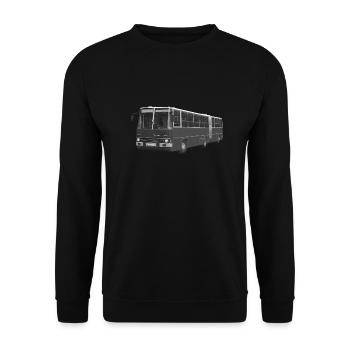 Bus Ikarus 280 Ungarn DDR Oldtimer Ostalgie - Unisex Pullover - Schwarz - Vorne - Alina (178cm) & Michal (187cm)