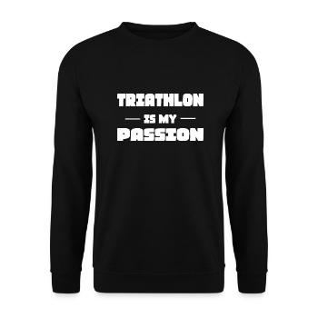 Biking Running Marathon Triathlon Bike - Unisex Sweatshirt - black - Front - Alina (178cm) & Michal (187cm)