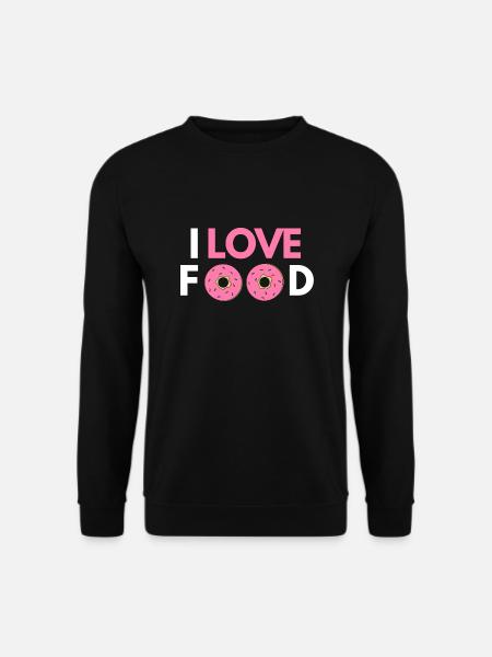Ich liebe Essen - Unisex Pullover - Schwarz