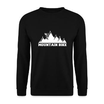 Mountain bike white - Unisex Sweatshirt - black - Front - Alina (178cm) & Michal (187cm)