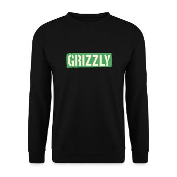Grizzly Bear Slogan - Unisex Sweatshirt - black - Front - Alina (178cm) & Michal (187cm)