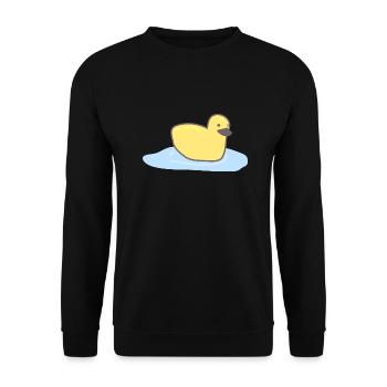 Baby-Ente - Unisex Pullover - Schwarz - Vorne - Alina (178cm) & Michal (187cm)