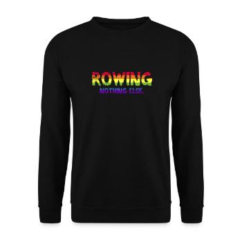 Rowing Nothing Else Rainbow Colors 912 1aaa - Unisex Pullover - Schwarz - Vorne - Alina (178cm) & Michal (187cm)