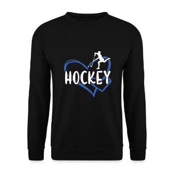 Sport Heart Hockey - Unisex Sweatshirt - black - Front - Alina (178cm) & Michal (187cm)