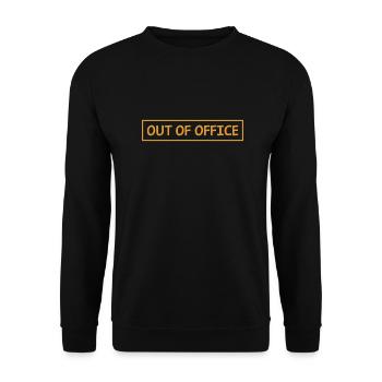 out of office - Nicht im Büro - ausserhaus - Unisex Sweatshirt - black - Front - Alina (178cm) & Michal (187cm)