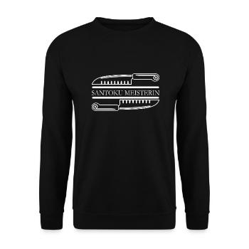Santoku Meisterin - Unisex Pullover - Schwarz - Vorne - Alina (178cm) & Michal (187cm)