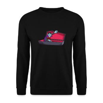 Vampire In Coffin - Unisex Sweatshirt - black - Front - Alina (178cm) & Michal (187cm)