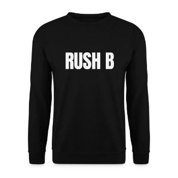 RUSH B - Unisex Pullover - Schwarz - Vorne - Alina (178cm) & Michal (187cm)