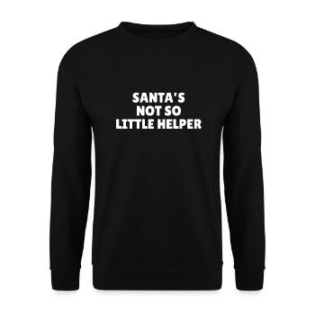 Santa's not so little helper funny Christmas - Unisex Sweatshirt - black - Front - Alina (178cm) & Michal (187cm)