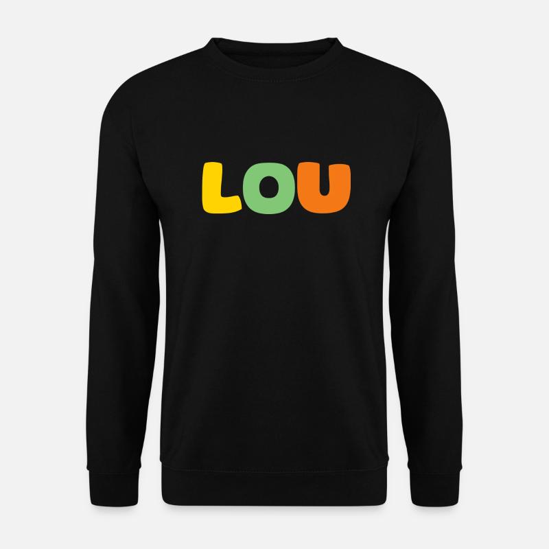 Name - Lou - Unisex Pullover - Schwarz