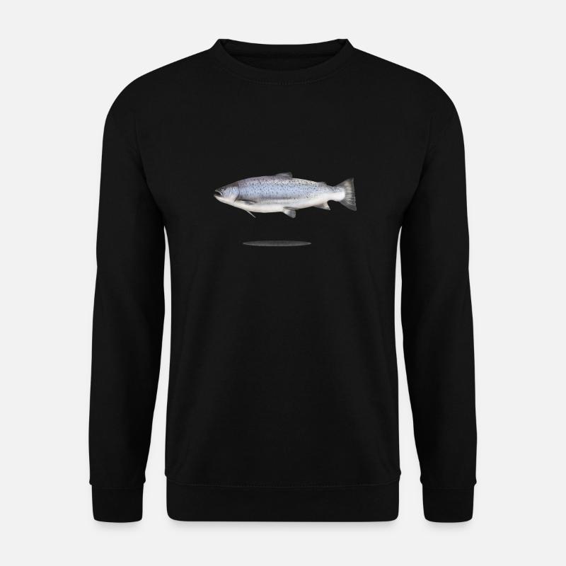 Sea trout with shadow illustration - Unisex Sweatshirt - black