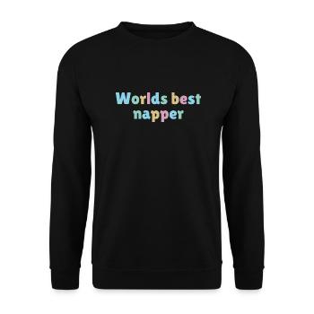 Funny sarcastic nap slogan, gift for tired parents - Unisex Sweatshirt - black - Front - Alina (178cm) & Michal (187cm)