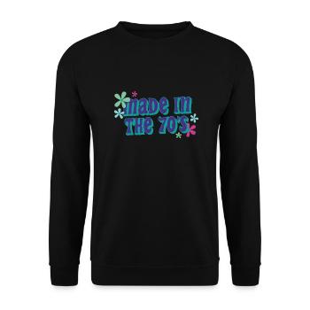 Fabriqué en 70 s - Sweat-shirt Unisexe - noir - Devant - Alina (178cm) & Michal (187cm)
