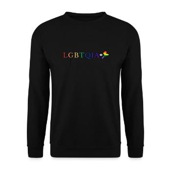 LGBTQIA+ - Unisex Pullover - Schwarz - Vorne - Alina (178cm) & Michal (187cm)