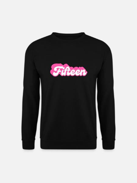 Fifteen Birthday - 15th Birthday Retro Pink - Unisex Sweatshirt - black