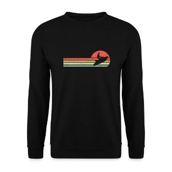 Jet Ski thérapie | Amateur de jet-ski - Sweat-shirt Unisexe - noir - Devant - Alina (178cm) & Michal (187cm)