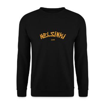 Helsinki - Finnland - Finland - Suomi - Slogan - Unisex Sweatshirt - black - Front - Alina (178cm) & Michal (187cm)