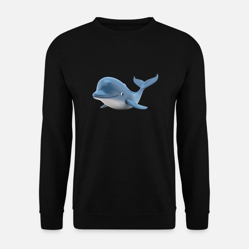 Willibald der freundliche Wal - Unisex Pullover - Schwarz