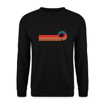 Palmiers cocotier coucher de soleil 1 - Sweat-shirt Unisexe - noir - Devant - Alina (178cm) & Michal (187cm)