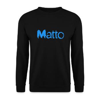 Matto blue text great name - Unisex Sweatshirt - black - Front - Alina (178cm) & Michal (187cm)