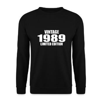 Vintage 1989 Birthday 1989 Retro 1989 - Unisex Sweatshirt - black - Front - Alina (178cm) & Michal (187cm)