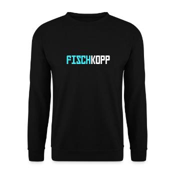 Fischkopp Fisch Fischkopf Küste Angler Fischer - Unisex Pullover - Schwarz - Vorne - Alina (178cm) & Michal (187cm)