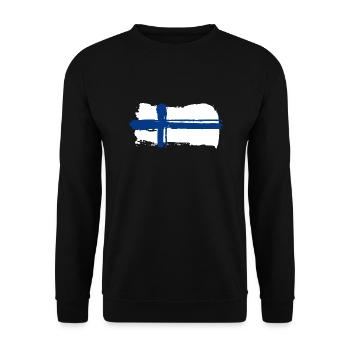 Finlande Drapeau Scandinavie - Sweat-shirt Unisexe - noir - Devant - Alina (178cm) & Michal (187cm)