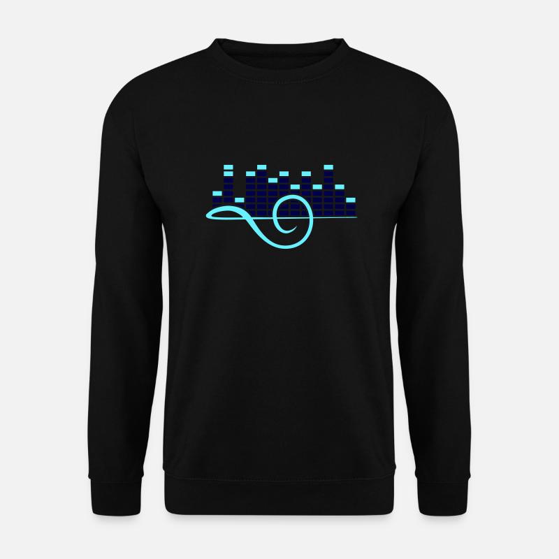 Musik Produktion Notenschlüssel Note Melodie Sound - Unisex Pullover - Schwarz