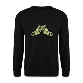 Tiger Attack - Unisex Sweatshirt - black - Front - Alina (178cm) & Michal (187cm)