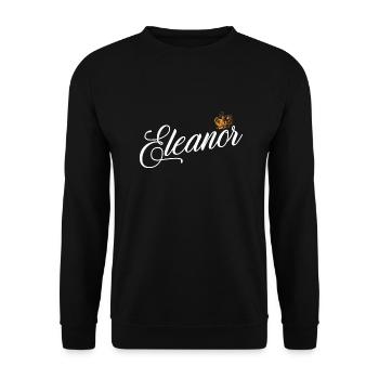 Eleanor Custom Name für Frauen Kinder Kleinkinder - - Unisex Pullover - Schwarz - Vorne - Alina (178cm) & Michal (187cm)